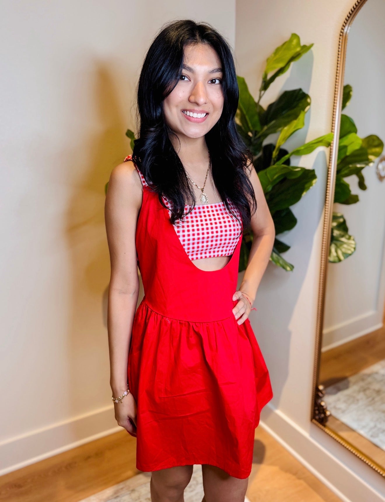 Gingham Glory Romper
